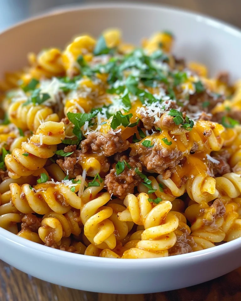 Beef and Cheddar Ranch Pasta