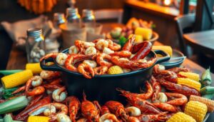 Cajun Garlic Seafood Boil