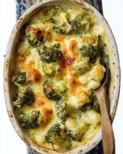 Cheesy and Creamy Broccoli Cauliflower Casserole