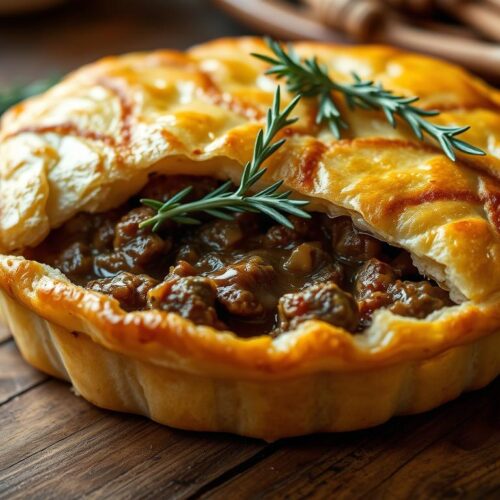 Crispy Potato Topped Meat Pie