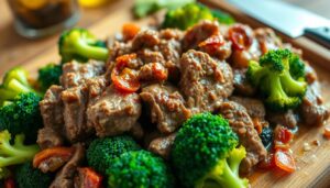 Ground Beef and Broccoli
