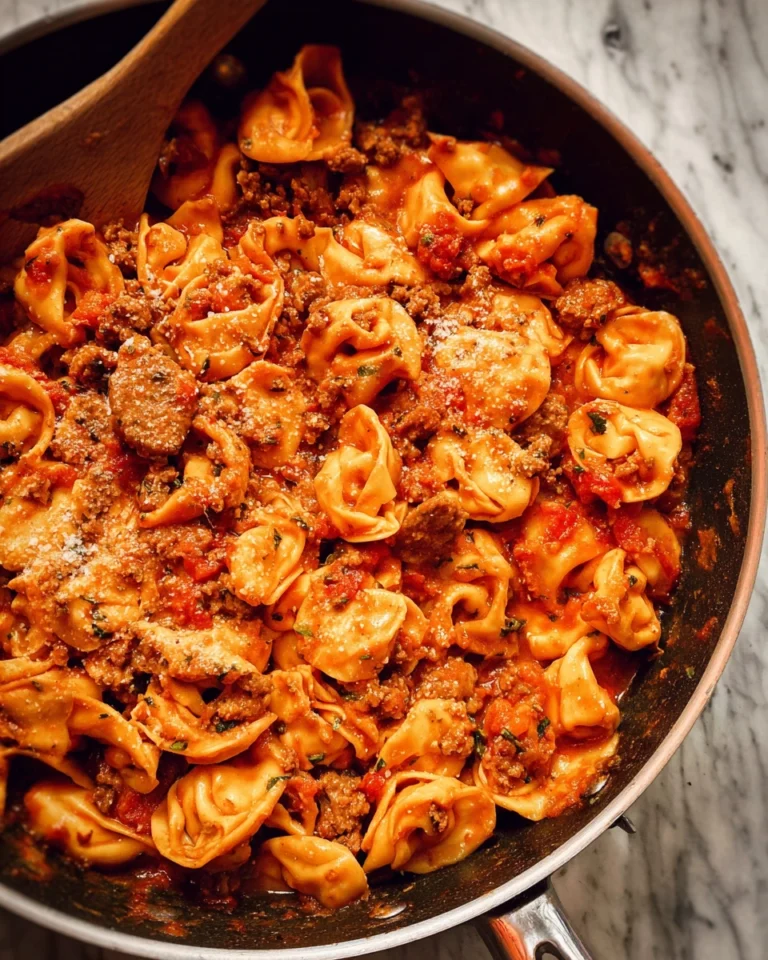One Pan Tortellini with Sausage