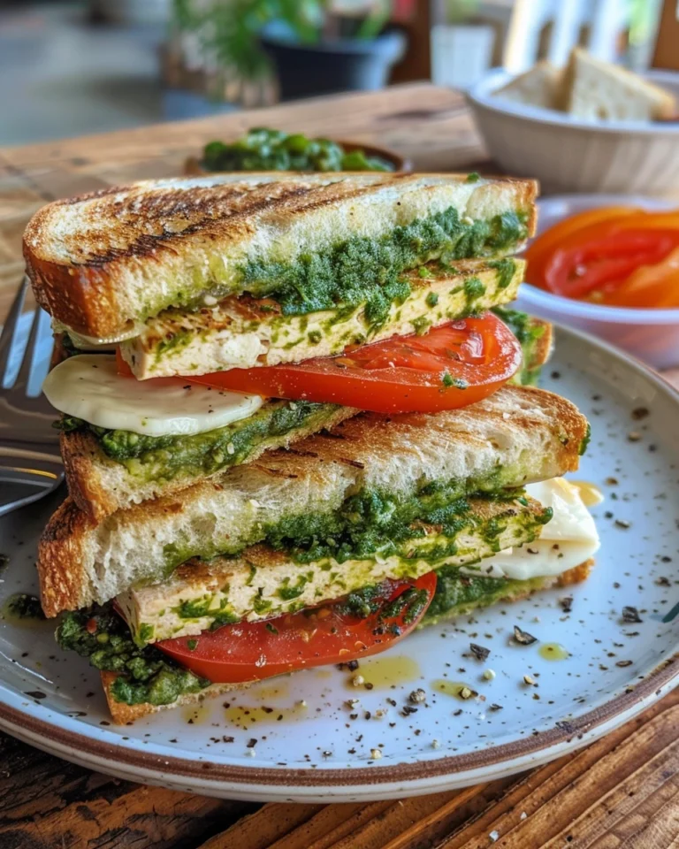 Pesto Tofu Sandwich