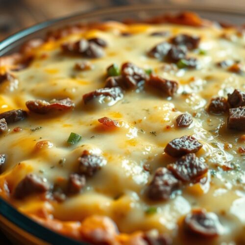 Philly Cheesesteak Casserole
