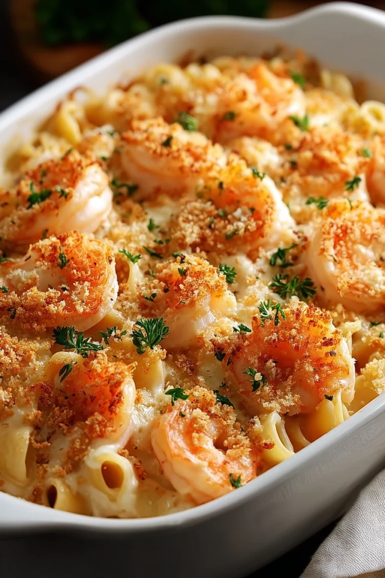 Shrimp Scampi Pasta Bake