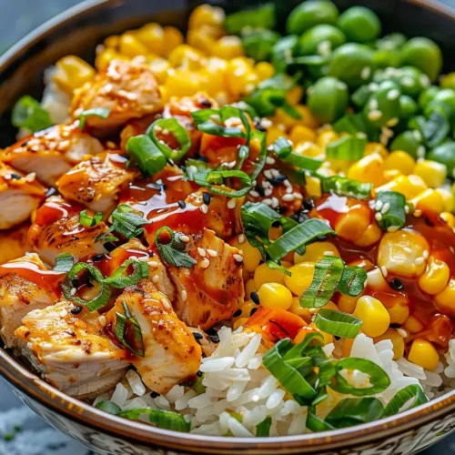 Street Corn Chicken Rice Bowl