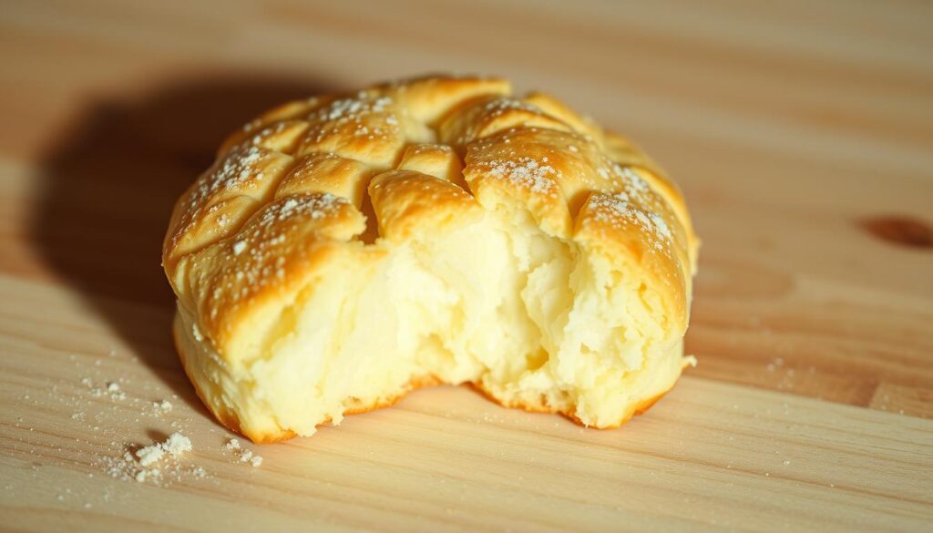 A close-up shot of a golden brown biscuit, freshly baked, resting on a lightly textured wooden surface. The biscuit's cracked exterior reveals a soft, fluffy interior, lightly dusted with coconut flour. Soft, diffused lighting from the side casts gentle shadows, highlighting the biscuit's delicate structure. The overall scene exudes a sense of wholesome, homemade comfort, showcasing the natural benefits of coconut flour in creating low-carb, keto-friendly baked goods. A close-up shot of a golden brown biscuit, freshly baked, resting on a lightly textured wooden surface. The biscuit's cracked exterior reveals a soft, fluffy interior, lightly dusted with coconut flour. Soft, diffused lighting from the side casts gentle shadows, highlighting the biscuit's delicate structure. The overall scene exudes a sense of wholesome, homemade comfort, showcasing the natural benefits of coconut flour in creating low-carb, keto-friendly baked goods.
