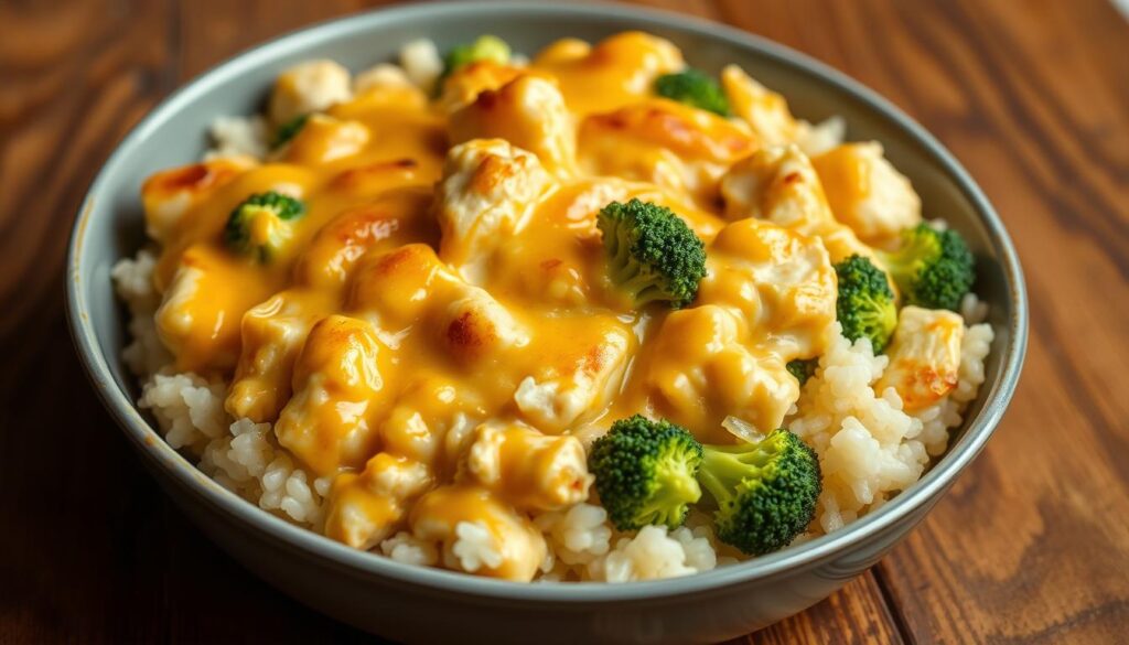 Broccoli Cheddar Chicken Rice Casserole