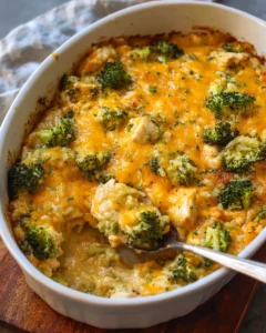 Broccoli Cheddar Chicken Rice Casserole: Easy Dinner Recipe