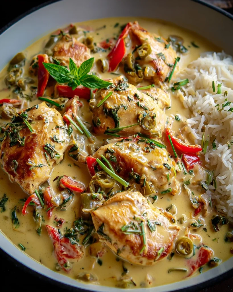 Creamy Pepperoncini Chicken Skillet 