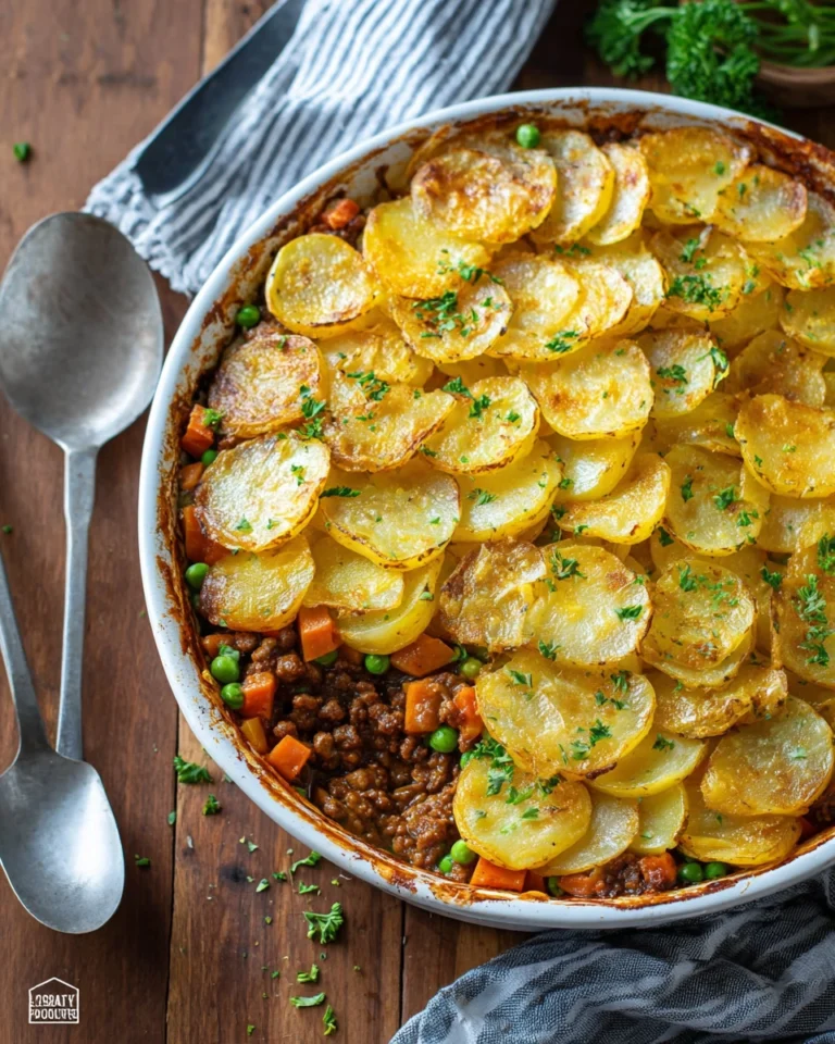 Crispy Potato Topped Meat Pie