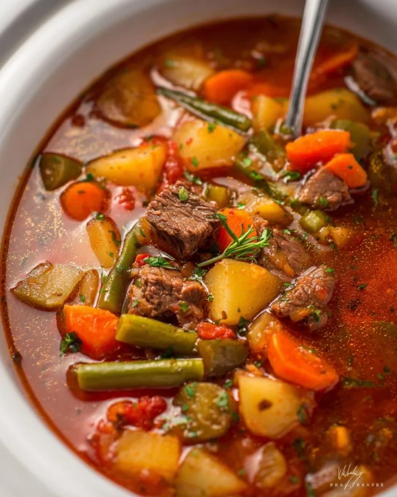 Crockpot Vegetable Beef Soup (Hearty & Easy Recipe)