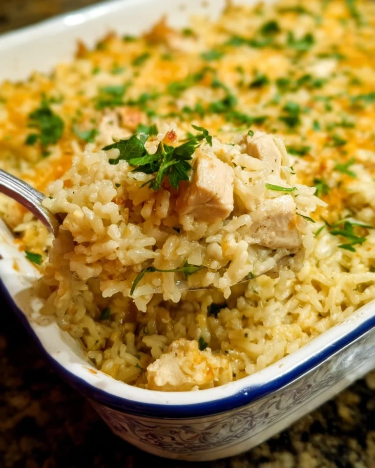 Easy Old School Chicken and Rice Casserole