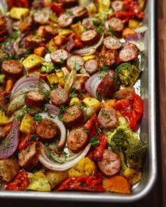 Easy Sheet Pan Chicken Sausage