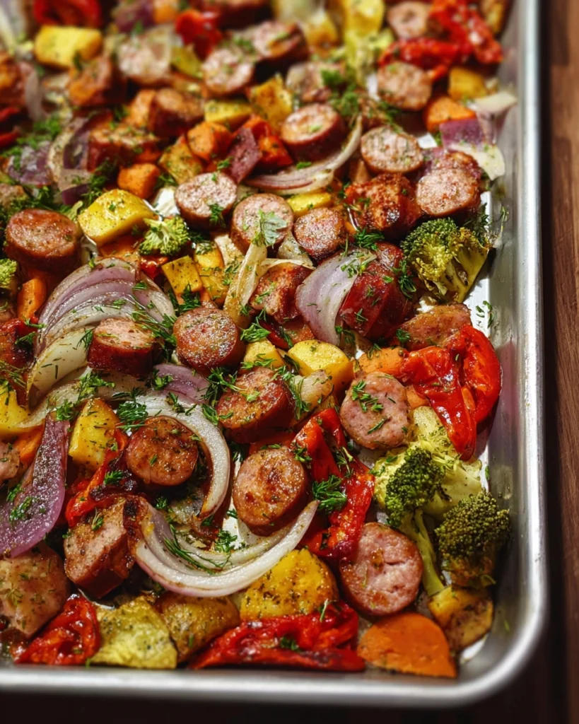 Easy Sheet Pan Chicken Sausage