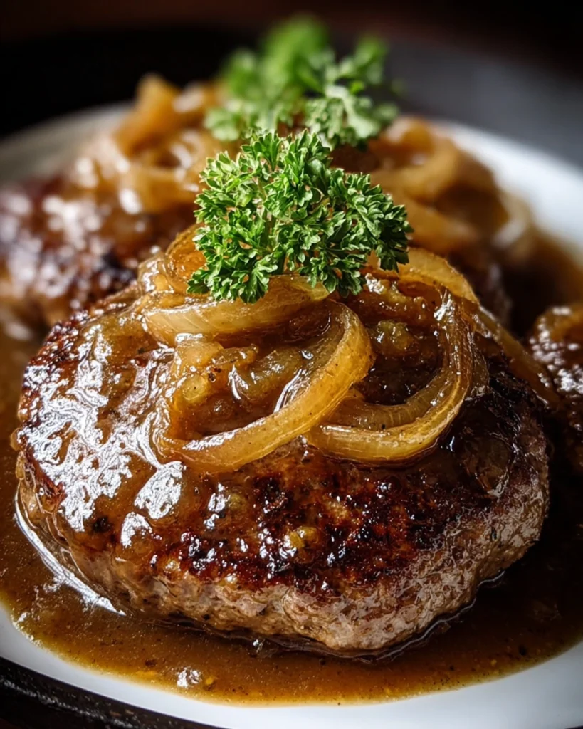 Hamburger Steaks with Onion Gravy recipe easy