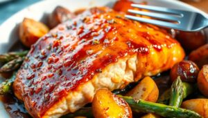 Honey Garlic Baked Salmon