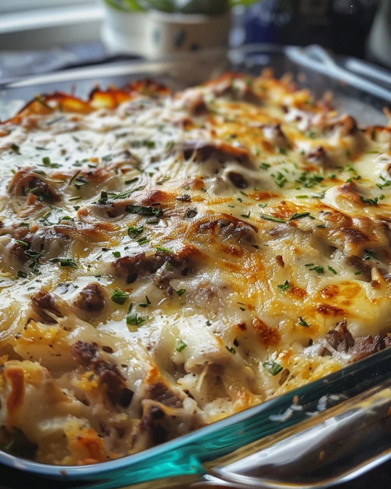 Philly Cheesesteak Casserole