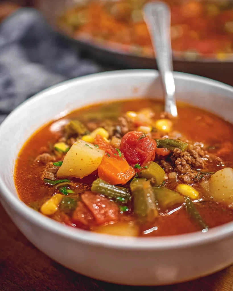 Savor the Flavors of Easy Hamburger Vegetable Soup!