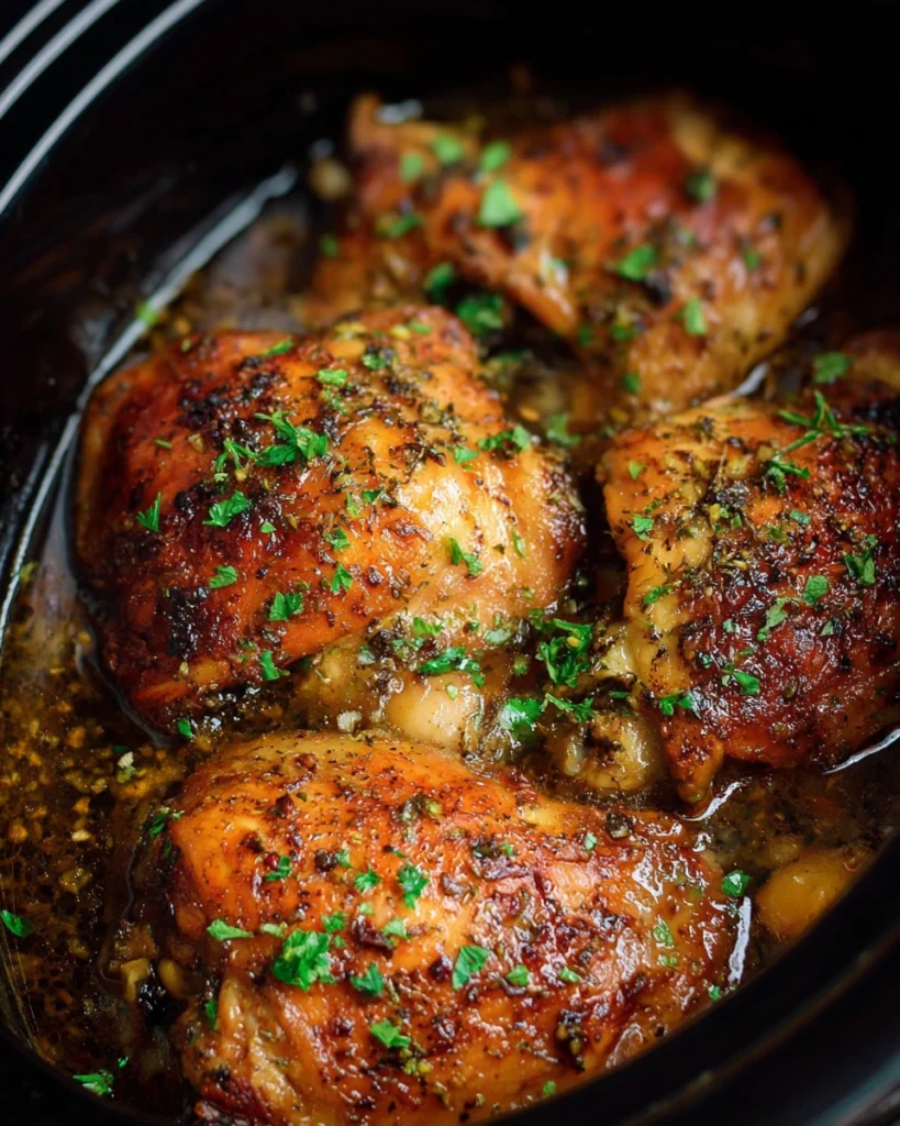 Slow Cooker Brown Sugar Garlic Chicken