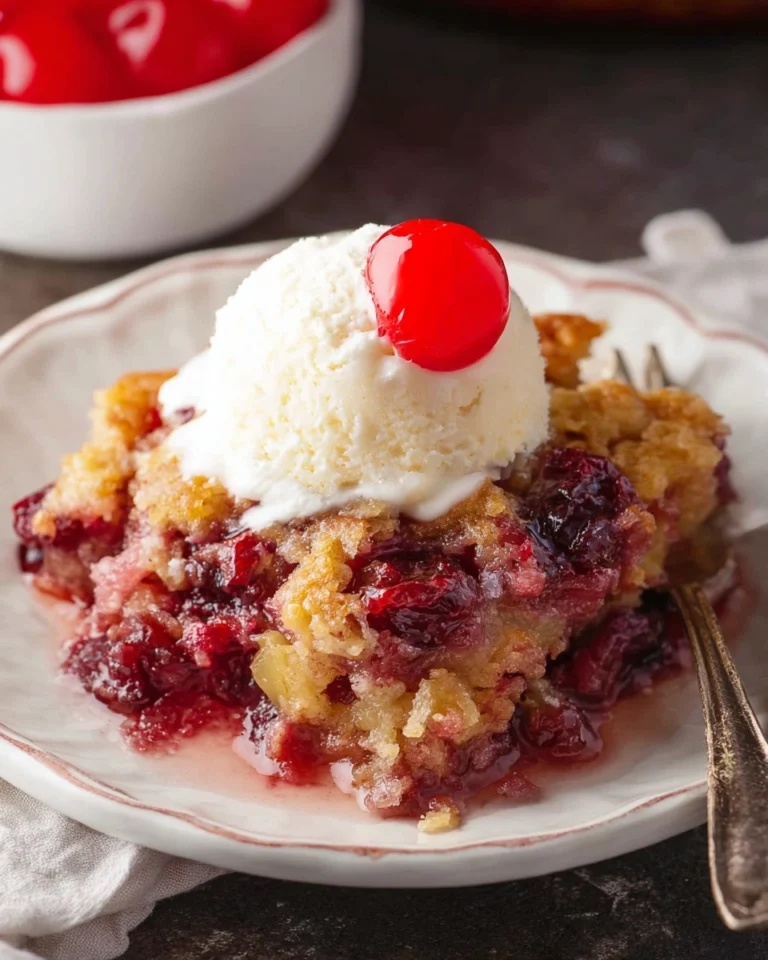 Super Easy 5-Ingredient Cherry Pineapple Dump Cake