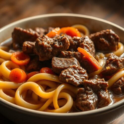 beef and noodles