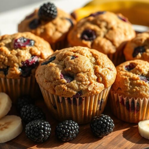 blackberry banana muffins