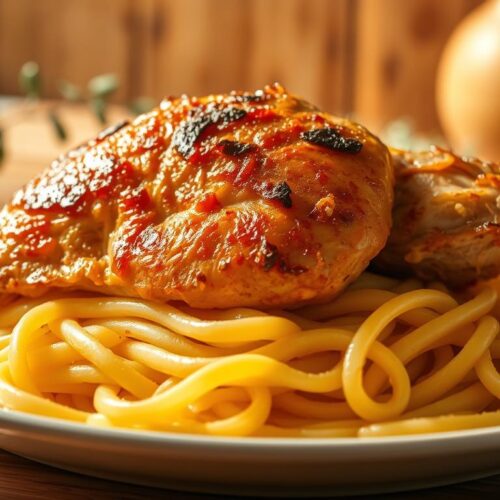 chicken with buttered noodles