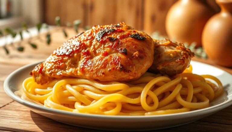 chicken with buttered noodles