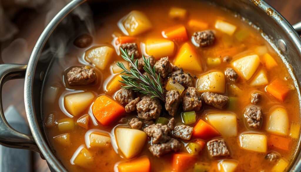 hamburger vegetable soup