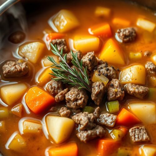 hamburger vegetable soup