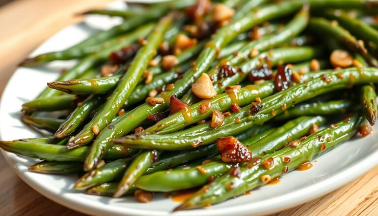 roasted garlic green beans