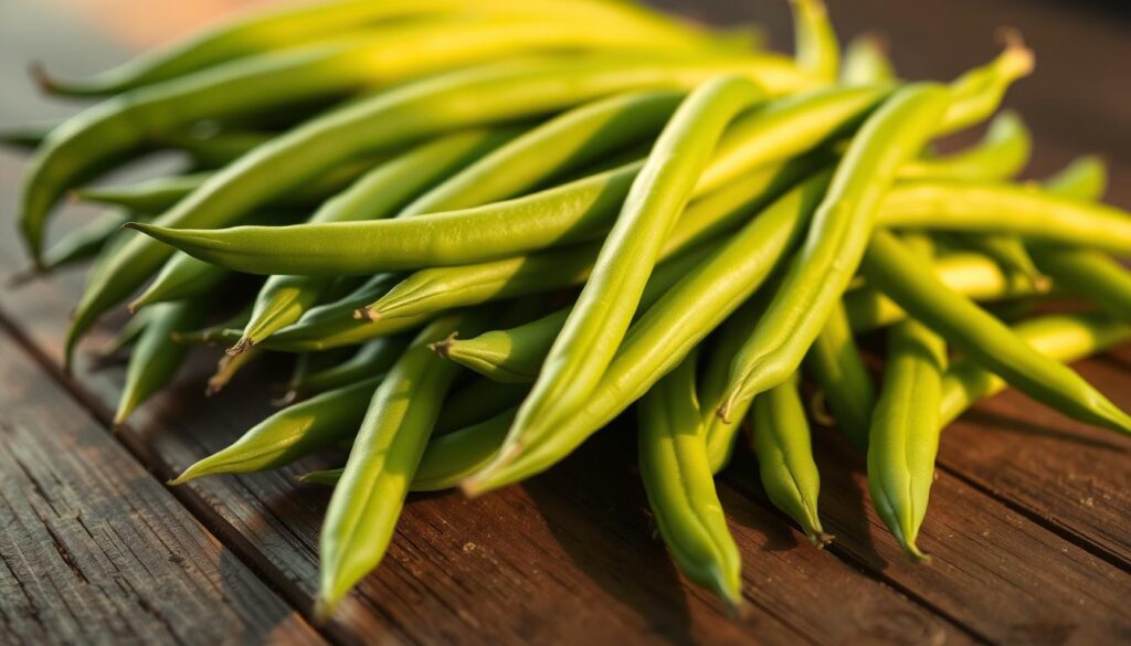southern green beans, freshly harvested, vibrant green color, tender and crisp texture, arranged on a rustic wooden surface, with warm natural lighting casting gentle shadows, capturing the essence of a bountiful Southern harvest, smooth and even lighting, close-up focal point highlighting the bean's distinctive shape and surface details, a sense of simple, wholesome, and comforting countryside aesthetic southern green beans, freshly harvested, vibrant green color, tender and crisp texture, arranged on a rustic wooden surface, with warm natural lighting casting gentle shadows, capturing the essence of a bountiful Southern harvest, smooth and even lighting, close-up focal point highlighting the bean's distinctive shape and surface details, a sense of simple, wholesome, and comforting countryside aesthetic