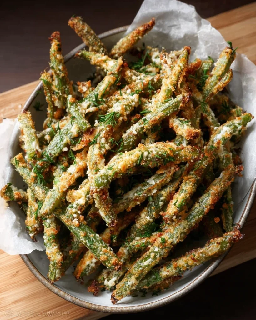 Air Fryer Parmesan Green Beans