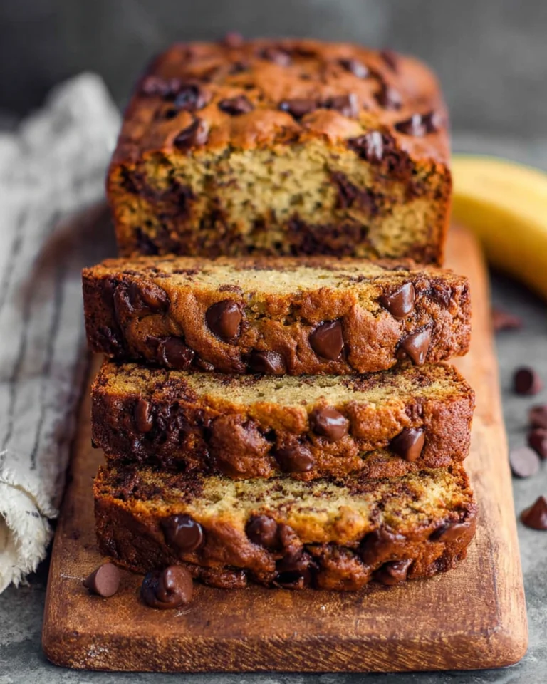 EASY CHOCOLATE CHIP BANANA BREAD