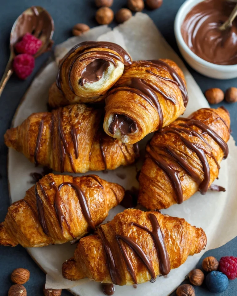 Easy 3-Ingredient Nutella Croissants
