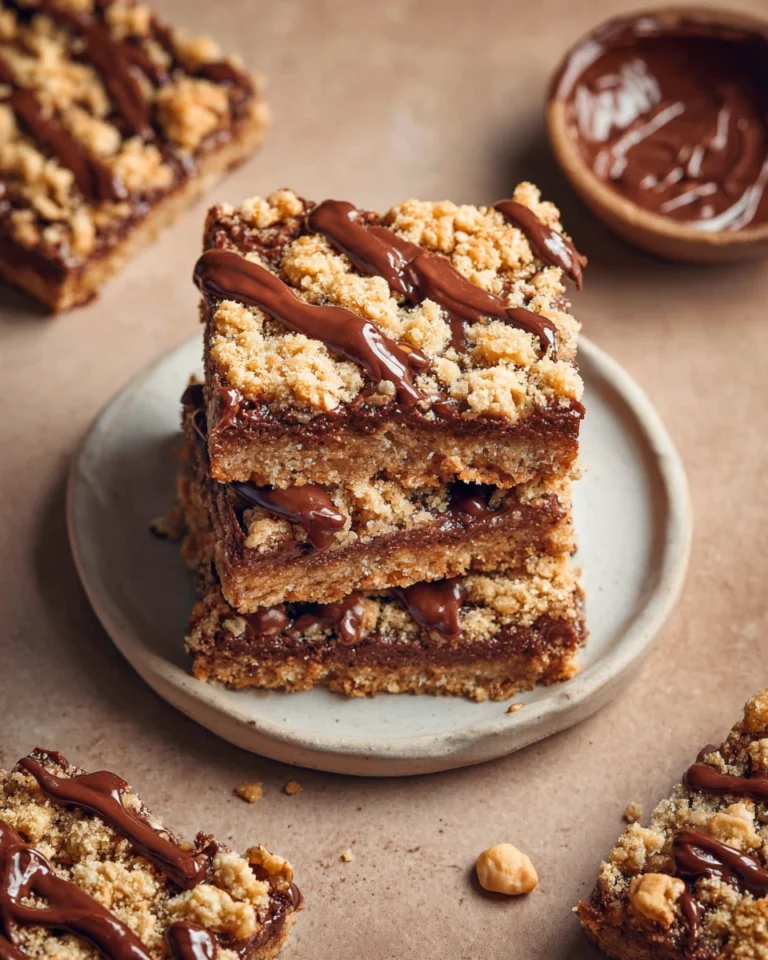 Oatmeal Cookie Easy Nutella Bars