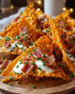 Cream Cheese Bacon Stuffed Doritos appetizer ready to serve