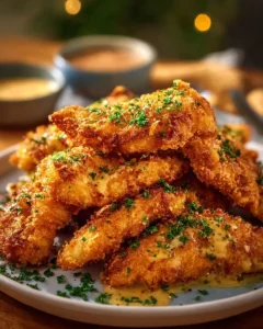 Delicious and easy crack chicken tenders served on a plate