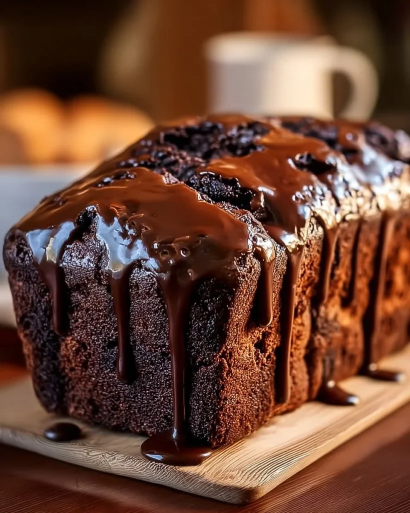 Hot Fudge Brownie Bread with rich chocolate flavor and gooey texture.