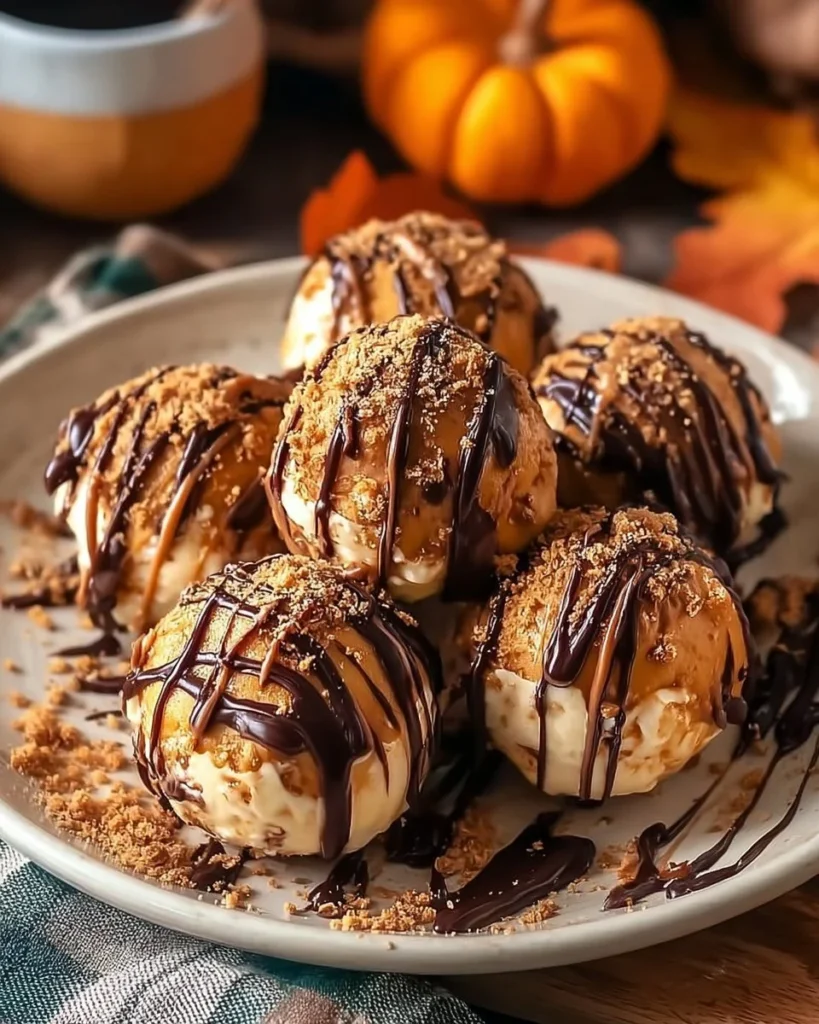Delicious no-bake pumpkin cheesecake balls ideal for autumn desserts