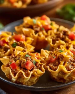 Taco Ranch Bites served on a platter, showcasing their cheesy, spicy goodness.