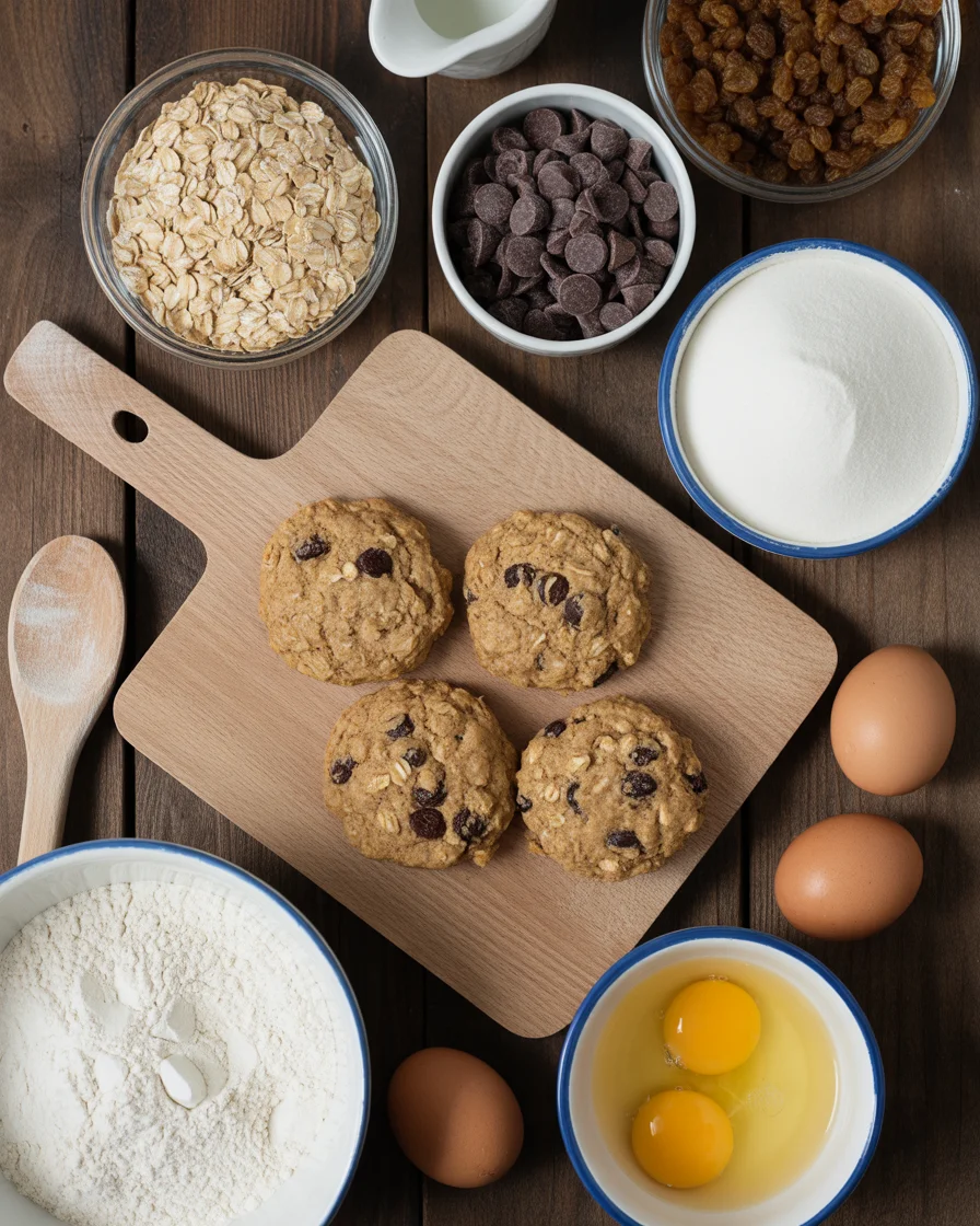 Soft and Chewy Oatmeal Raisin Cookies