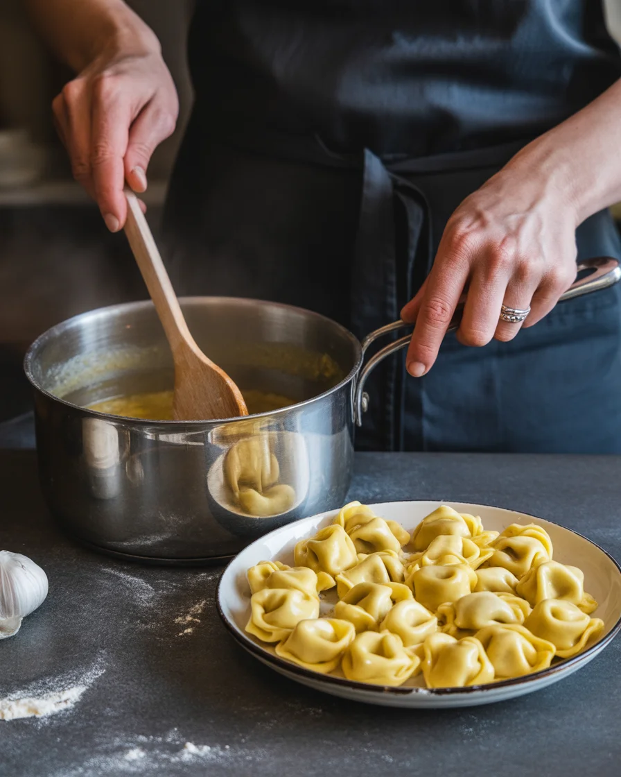 Cheese Tortellini in Garlic Butter Sauce