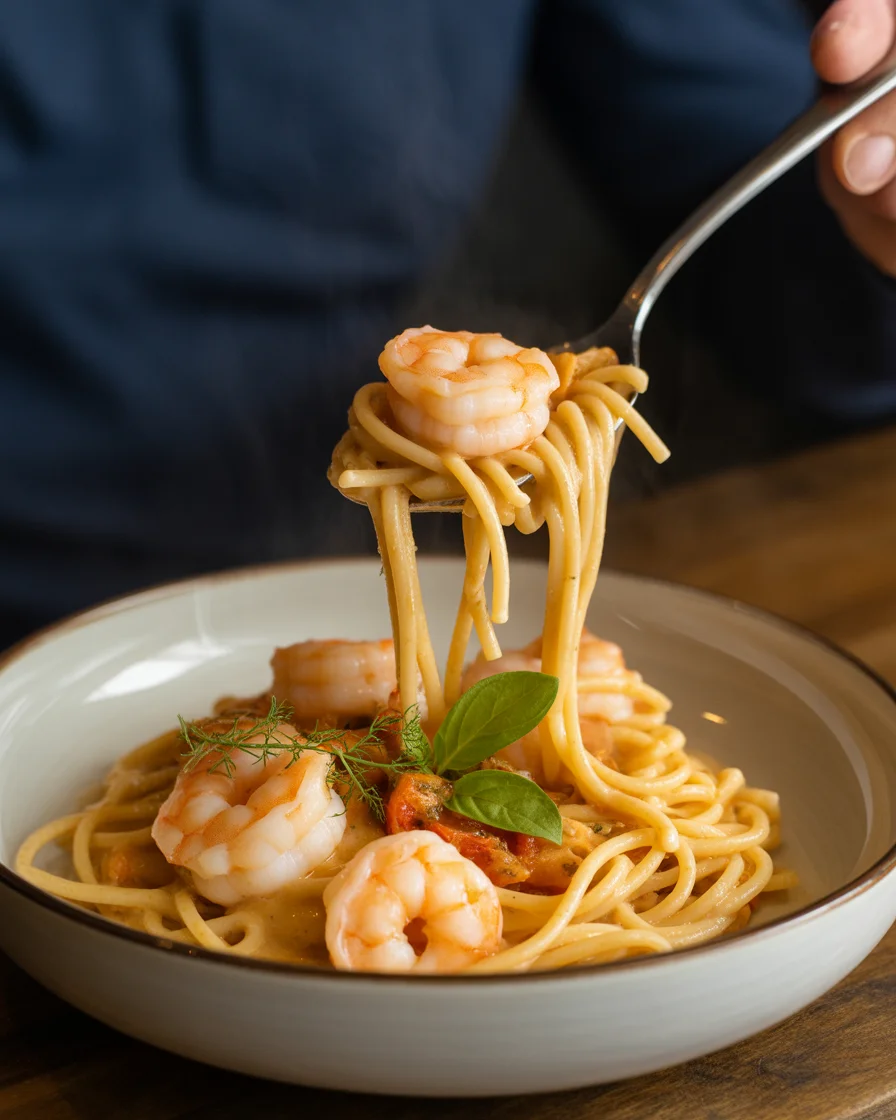 Mediterranean Garlic Shrimp Pasta Recipe