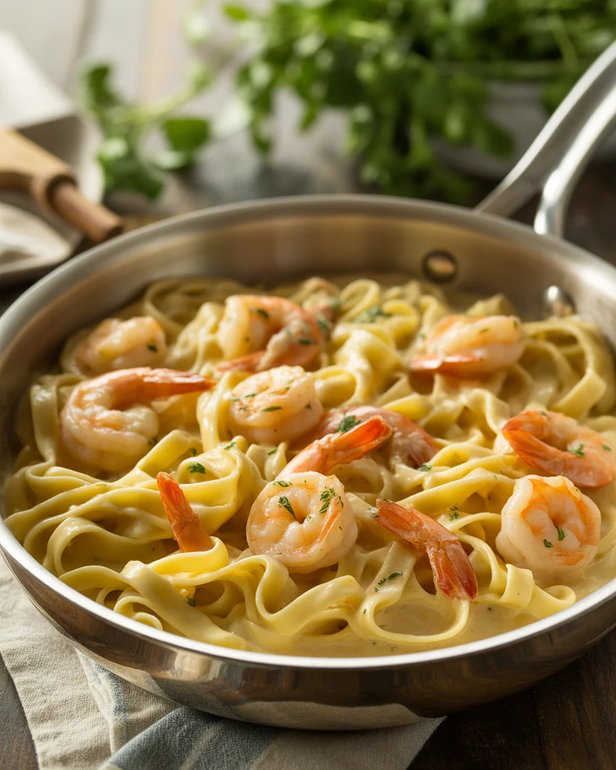 Shrimp Fettuccine Alfredo Recipe