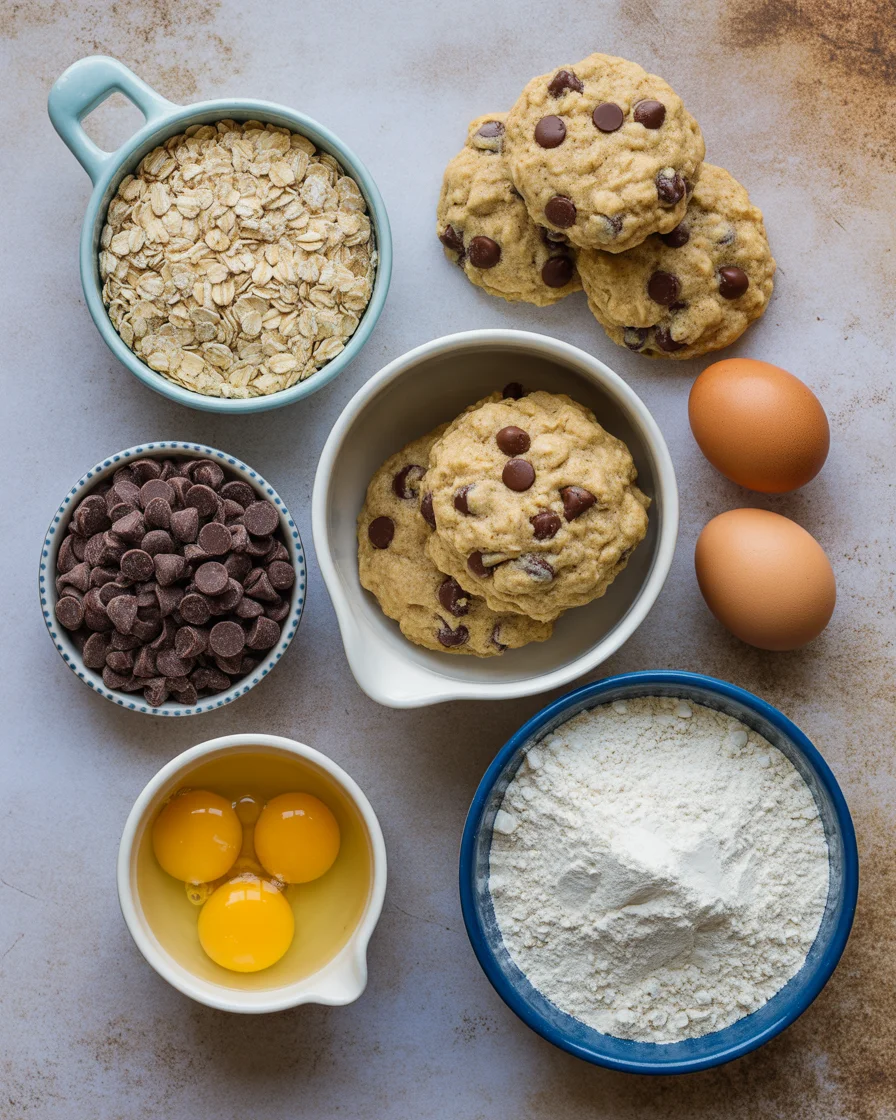 Chewy Chocolate Chip Oatmeal Cookies Recipe