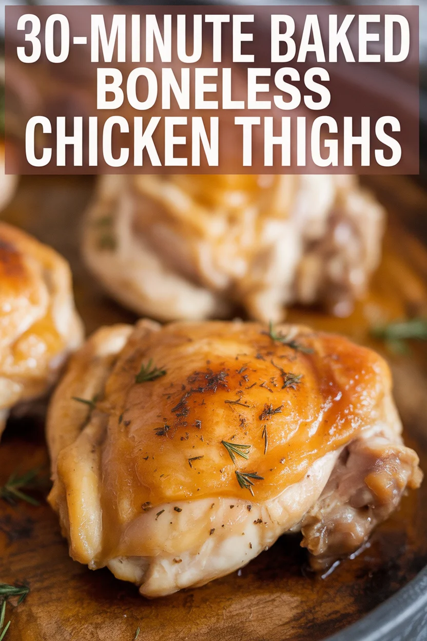 30-Minute Baked Boneless Chicken Thighs