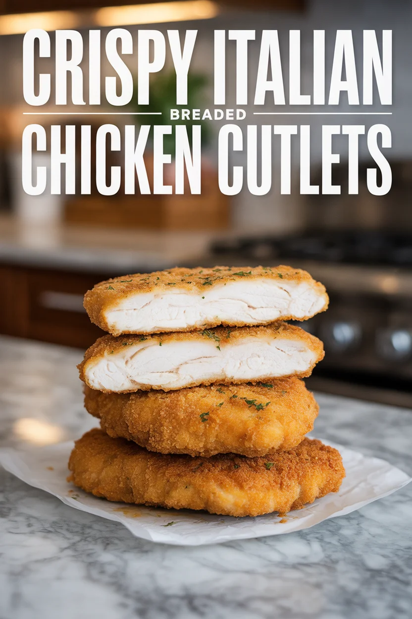 Crispy Italian Breaded Chicken Cutlets