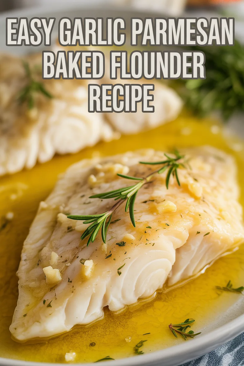 Easy Garlic Parmesan Baked Flounder Recipe